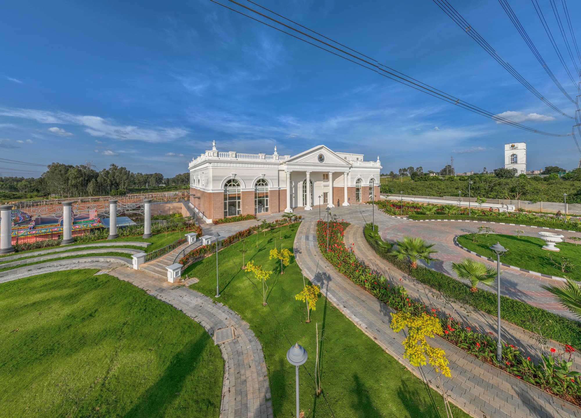 Aerial view of Prestige Club Marigold and its landscaped lawns