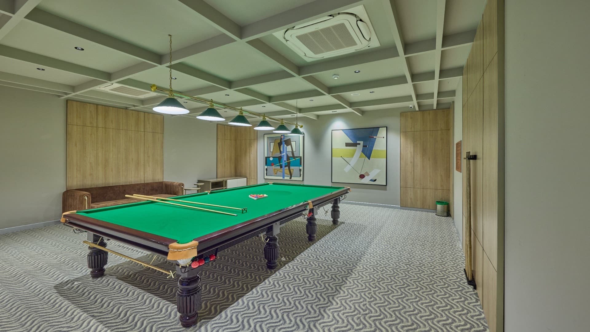 Games room with billiards at Orchards