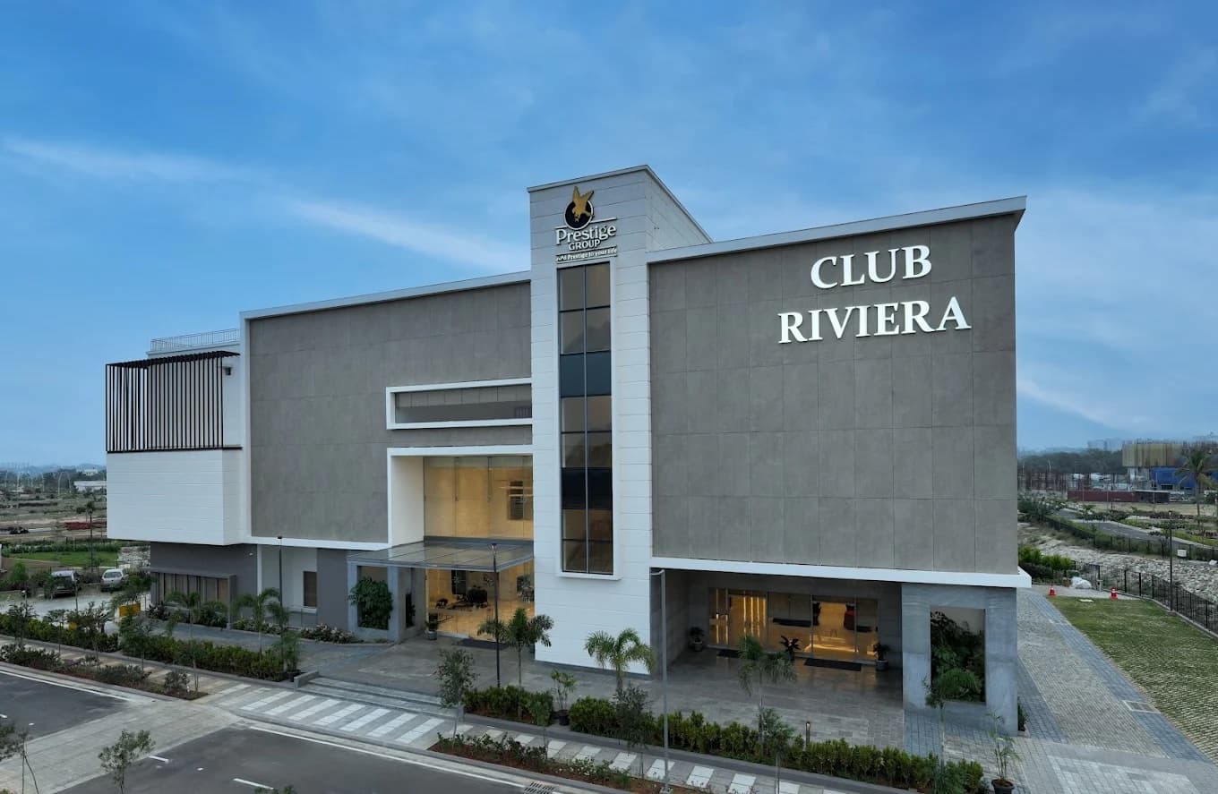 The Riviera clubhouse and forecourt